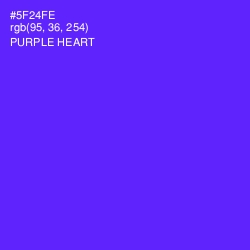 #5F24FE - Purple Heart Color Image